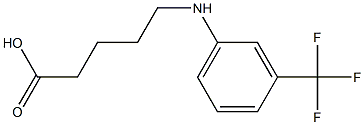 5-{[3-(trifluoromethyl)phenyl]amino}pentanoic acid Struktur