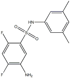 5-amino-N-(3,5-dimethylphenyl)-2,4-difluorobenzene-1-sulfonamide Struktur