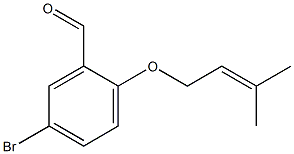 5-bromo-2-[(3-methylbut-2-en-1-yl)oxy]benzaldehyde Struktur