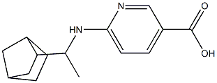 6-[(1-{bicyclo[2.2.1]heptan-2-yl}ethyl)amino]pyridine-3-carboxylic acid Struktur