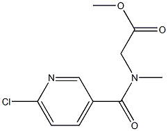 methyl 2-[(6-chloropyridin-3-yl)-N-methylformamido]acetate Struktur