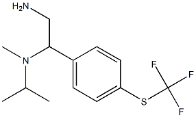 N-(2-amino-1-{4-[(trifluoromethyl)thio]phenyl}ethyl)-N-isopropyl-N-methylamine Struktur