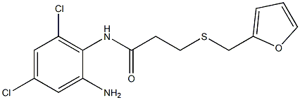 N-(2-amino-4,6-dichlorophenyl)-3-[(furan-2-ylmethyl)sulfanyl]propanamide Struktur