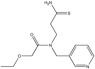 N-(2-carbamothioylethyl)-2-ethoxy-N-(pyridin-3-ylmethyl)acetamide Struktur
