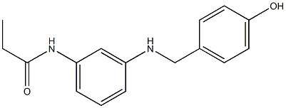 N-(3-{[(4-hydroxyphenyl)methyl]amino}phenyl)propanamide Structure