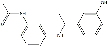 N-(3-{[1-(3-hydroxyphenyl)ethyl]amino}phenyl)acetamide Struktur