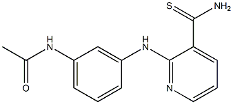 N-(3-{[3-(aminocarbonothioyl)pyridin-2-yl]amino}phenyl)acetamide Struktur
