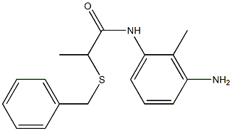 N-(3-amino-2-methylphenyl)-2-(benzylsulfanyl)propanamide Struktur