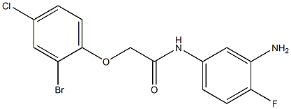 N-(3-amino-4-fluorophenyl)-2-(2-bromo-4-chlorophenoxy)acetamide Struktur