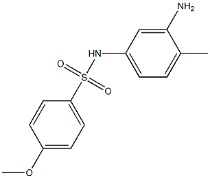 N-(3-amino-4-methylphenyl)-4-methoxybenzene-1-sulfonamide Struktur