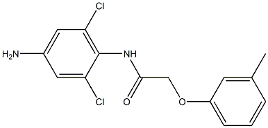 N-(4-amino-2,6-dichlorophenyl)-2-(3-methylphenoxy)acetamide Struktur