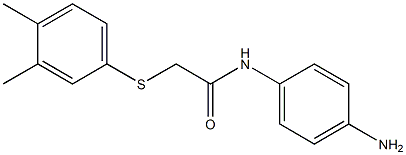N-(4-aminophenyl)-2-[(3,4-dimethylphenyl)sulfanyl]acetamide Struktur