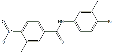 N-(4-bromo-3-methylphenyl)-3-methyl-4-nitrobenzamide Struktur