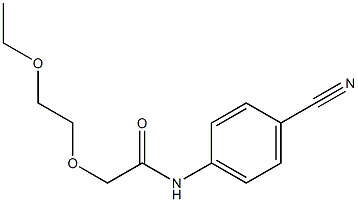 N-(4-cyanophenyl)-2-(2-ethoxyethoxy)acetamide Struktur