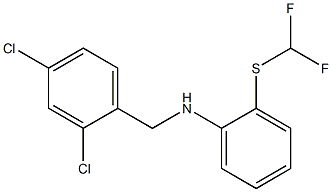 N-[(2,4-dichlorophenyl)methyl]-2-[(difluoromethyl)sulfanyl]aniline Structure