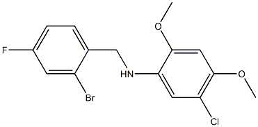 N-[(2-bromo-4-fluorophenyl)methyl]-5-chloro-2,4-dimethoxyaniline Structure