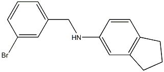 N-[(3-bromophenyl)methyl]-2,3-dihydro-1H-inden-5-amine Struktur