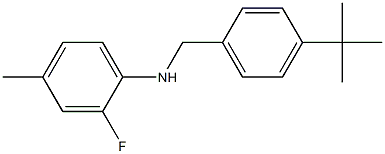 N-[(4-tert-butylphenyl)methyl]-2-fluoro-4-methylaniline Struktur