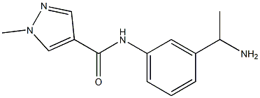 N-[3-(1-aminoethyl)phenyl]-1-methyl-1H-pyrazole-4-carboxamide Struktur