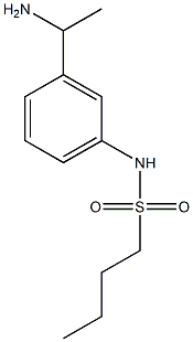 N-[3-(1-aminoethyl)phenyl]butane-1-sulfonamide Struktur