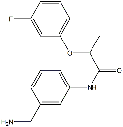 N-[3-(aminomethyl)phenyl]-2-(3-fluorophenoxy)propanamide Struktur