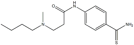 N-[4-(aminocarbonothioyl)phenyl]-3-[butyl(methyl)amino]propanamide Struktur