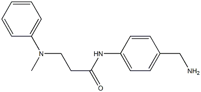 N-[4-(aminomethyl)phenyl]-3-[methyl(phenyl)amino]propanamide Structure