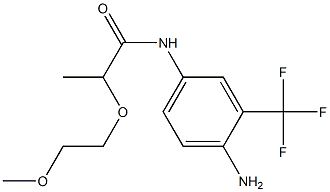 N-[4-amino-3-(trifluoromethyl)phenyl]-2-(2-methoxyethoxy)propanamide Struktur