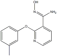 N'-hydroxy-2-(3-methylphenoxy)pyridine-3-carboximidamide Struktur