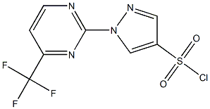 1-[4-(Trifluoromethyl)pyrimidin-2-yl]-1H-pyrazole-4-sulphonyl  chloride Struktur