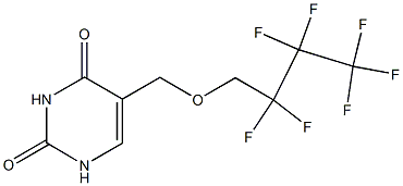 5-[(2,2,3,3,4,4,4-heptafluorobutoxy)methyl]-2,4(1H,3H)-pyrimidinedione Struktur