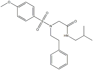 N-isobutyl-2-[[(4-methoxyphenyl)sulfonyl](2-phenylethyl)amino]acetamide Struktur