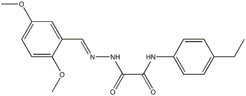 2-[2-(2,5-dimethoxybenzylidene)hydrazino]-N-(4-ethylphenyl)-2-oxoacetamide Struktur
