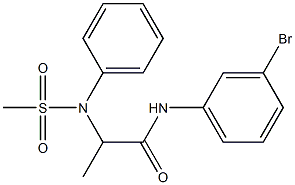 N-(3-bromophenyl)-2-[(methylsulfonyl)anilino]propanamide Struktur