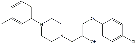 1-(4-chlorophenoxy)-3-[4-(3-methylphenyl)-1-piperazinyl]-2-propanol Struktur