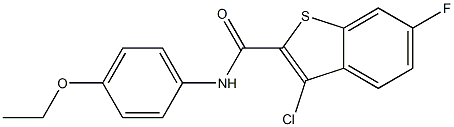 3-chloro-N-(4-ethoxyphenyl)-6-fluoro-1-benzothiophene-2-carboxamide Struktur