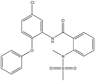 N-(5-chloro-2-phenoxyphenyl)-2-[methyl(methylsulfonyl)amino]benzamide Struktur