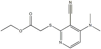 ethyl {[3-cyano-4-(dimethylamino)pyridin-2-yl]sulfanyl}acetate Struktur