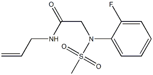 N-allyl-2-[2-fluoro(methylsulfonyl)anilino]acetamide Struktur