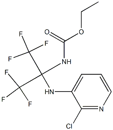 ethyl 1-[(2-chloro-3-pyridinyl)amino]-2,2,2-trifluoro-1-(trifluoromethyl)ethylcarbamate Struktur
