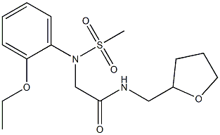 2-[2-ethoxy(methylsulfonyl)anilino]-N-(tetrahydrofuran-2-ylmethyl)acetamide Struktur