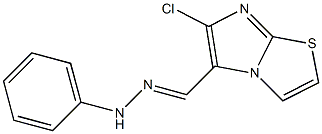 6-chloroimidazo[2,1-b][1,3]thiazole-5-carbaldehyde phenylhydrazone Struktur