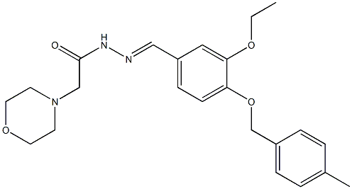 N'-{3-ethoxy-4-[(4-methylbenzyl)oxy]benzylidene}-2-(4-morpholinyl)acetohydrazide Struktur
