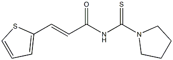 (E)-N-(1-pyrrolidinylcarbothioyl)-3-(2-thienyl)-2-propenamide Struktur