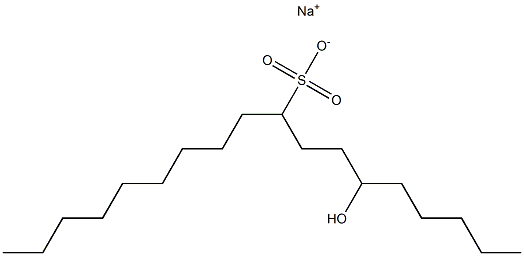 6-Hydroxyoctadecane-9-sulfonic acid sodium salt Struktur
