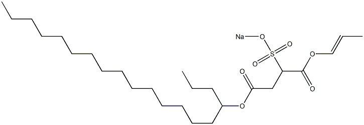 2-(Sodiosulfo)succinic acid 4-nonadecyl 1-(1-propenyl) ester Struktur