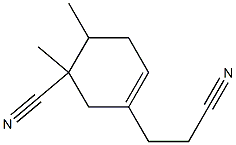 5-(2-Cyanoethyl)-1,2-dimethyl-4-cyclohexene-1-carbonitrile Struktur