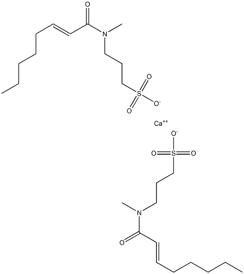 Bis[3-[N-(2-octenoyl)-N-methylamino]-1-propanesulfonic acid]calcium salt Struktur