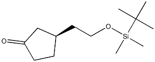 (R)-3-[2-[(Dimethyl tert-butylsilyl)oxy]ethyl]cyclopentan-1-one Struktur