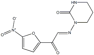 3,4,5,6-Tetrahydro-1-[[(5-nitro-2-furoyl)methylene]amino]-2(1H)-pyrimidone Struktur